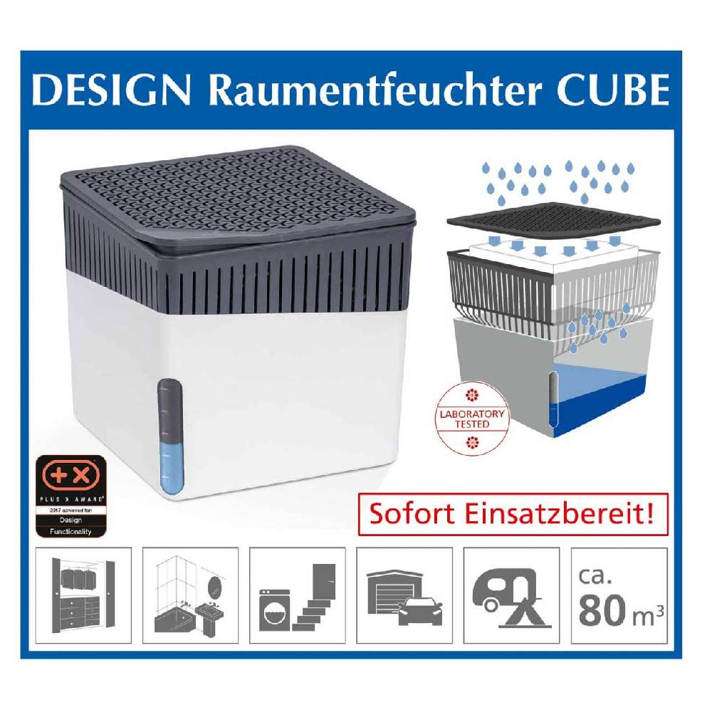 purenature Room dehumidifier without electricity-Cube 1 kg,environmentally friendly design Black Friday