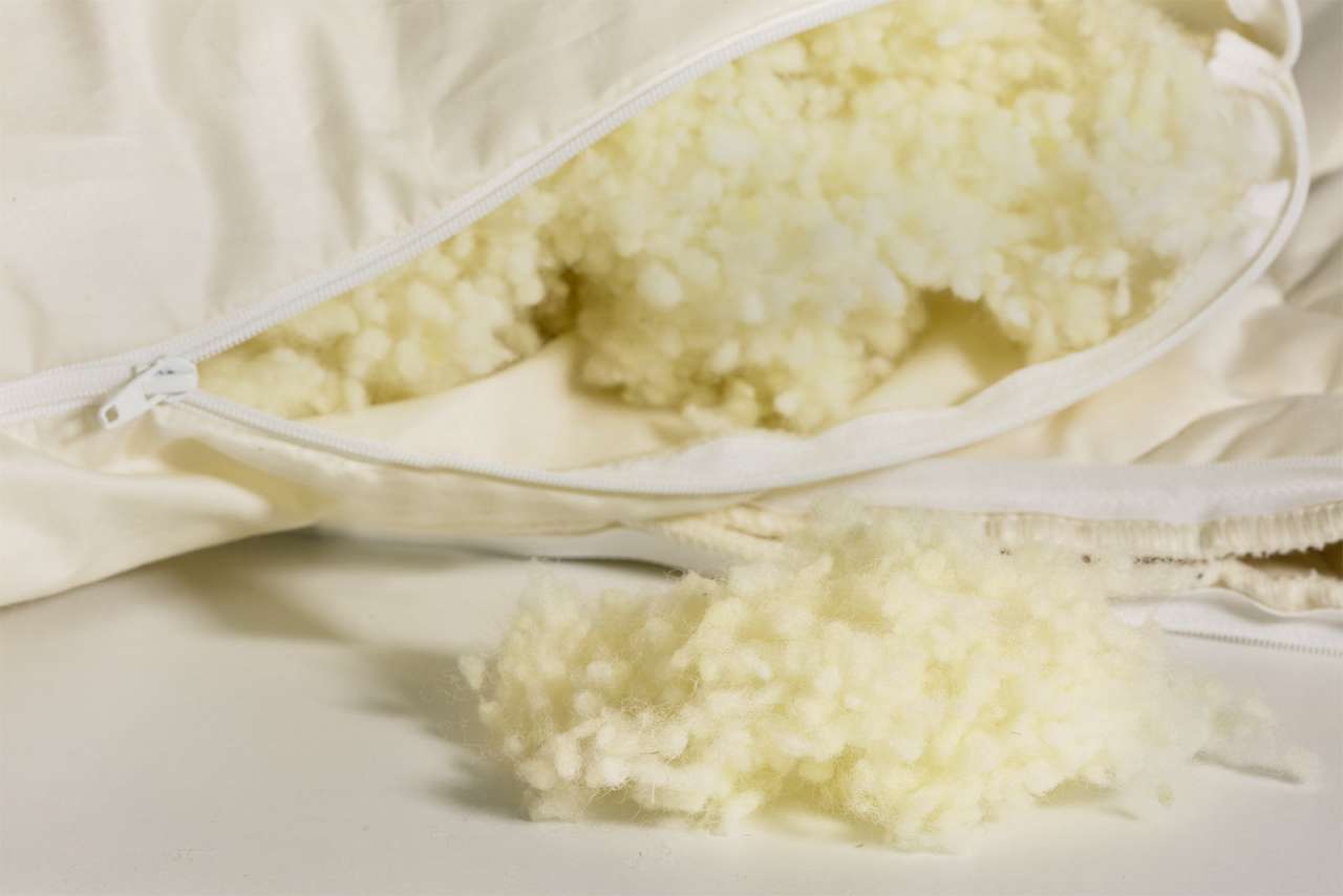purenature PureNature sheep's wool pillow with elastic filling made of virgin sheep's wool Super Sparpreis