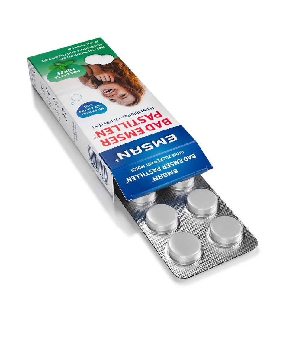 emsan Emcur ® Bad Emser Sugar-free Pastilles Kostenlose Rückgabe