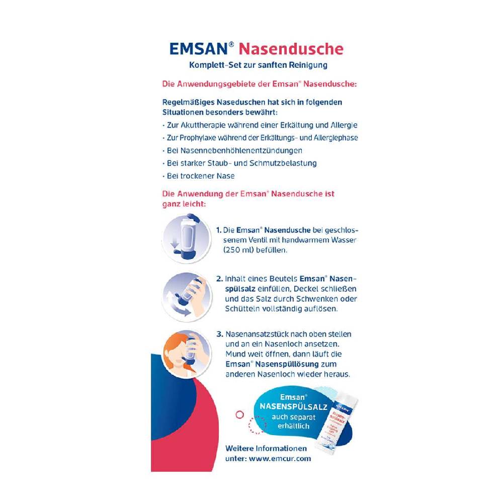 emsan Emcur ® Nasal Douche (Complete Set) Neueste Stile