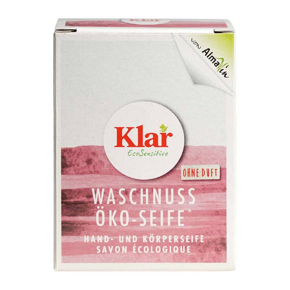 klar Clear perfume-free soap with soap nut and moisturising vegetable oils Auslauf