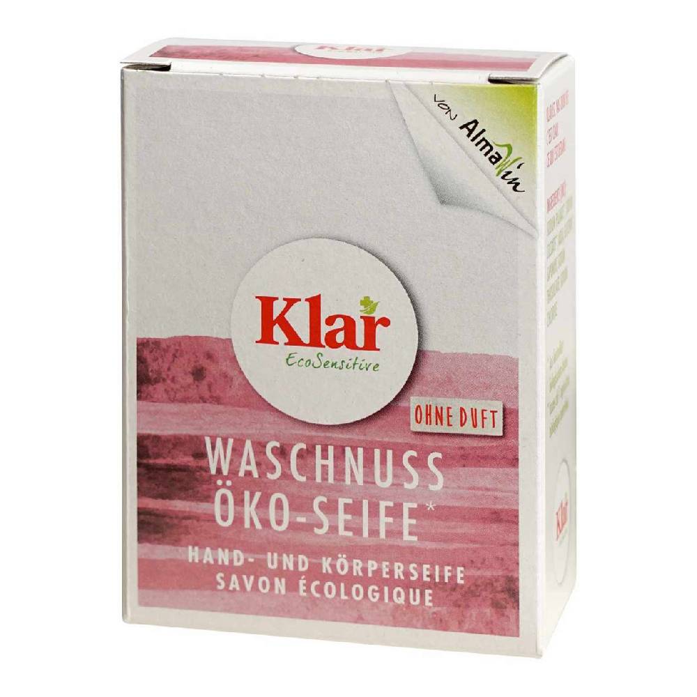 klar Clear perfume-free soap with soap nut and moisturising vegetable oils Auslauf