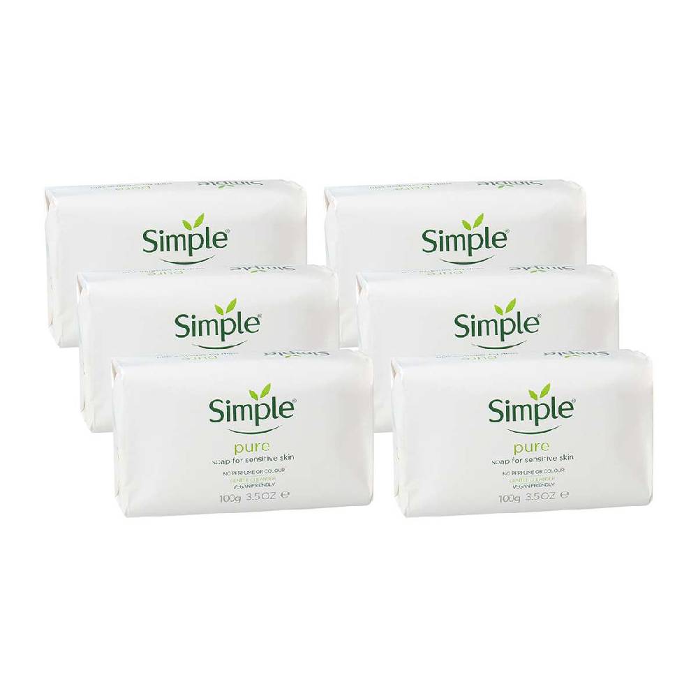 simple Simple Pure Soap ( 6 x 125 gr bar) Preisnachlass