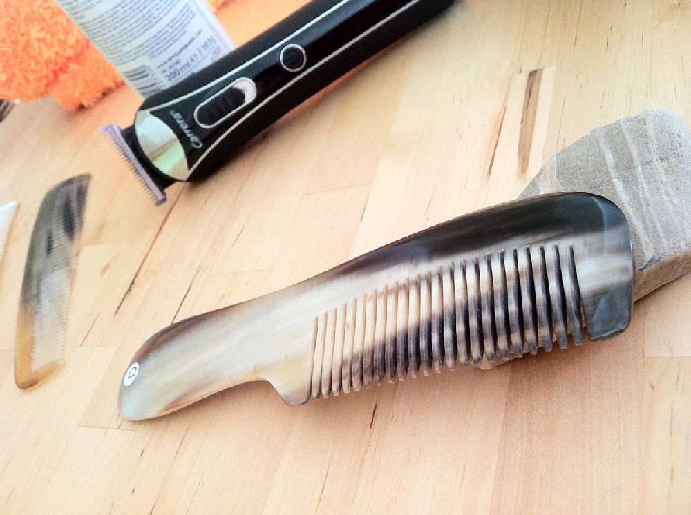 purenature Horn comb with handle 13 cm Zeitlich begrenztes Angebot