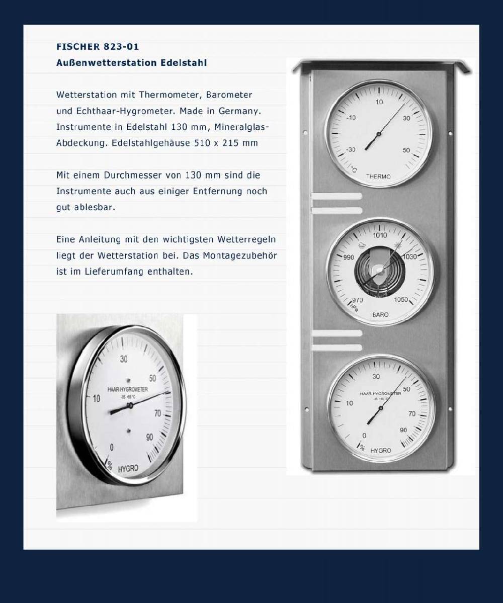 fischer-feingeraete Outdoor weather station Riesige Ersparnisse