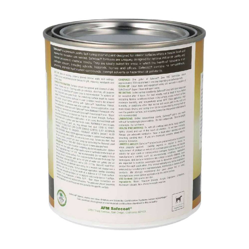 afm Safecoat Semi-Gloss Paint (White) - zero VOC VIP-Rabatte