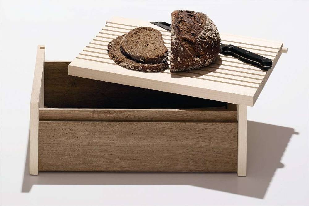 side-by-side Wooden Bread Bin Letzte 2 Tage