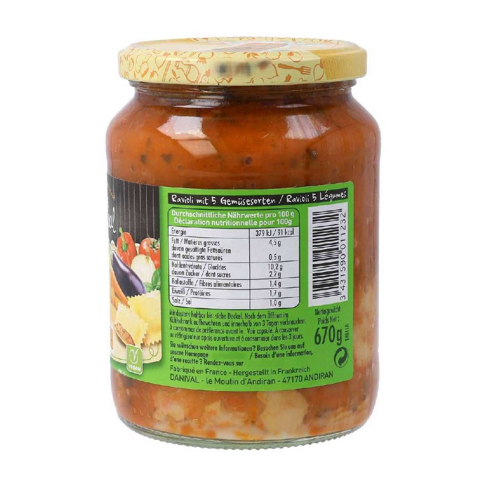 danival Ravioli With Vegetables Online Shopping