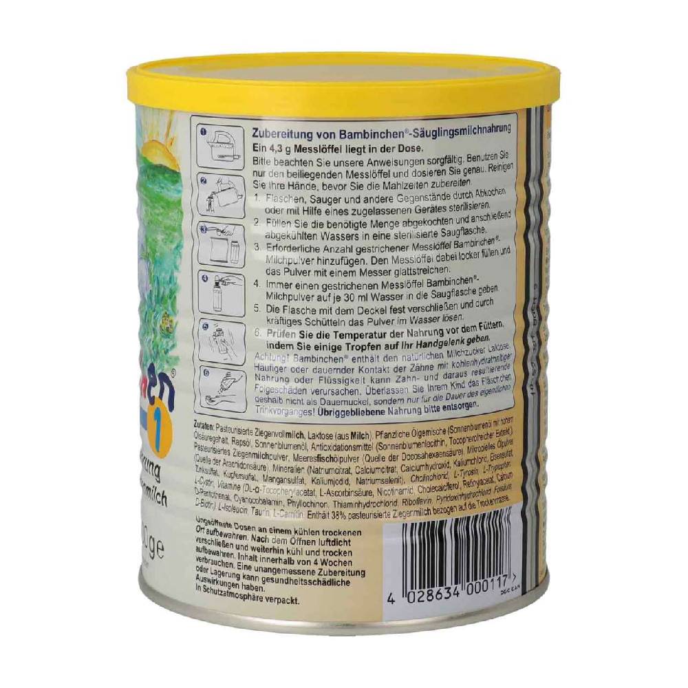 blauer-planet Bambinchen 1 Infant Formula 12 x 400 gr JETZT KAUFEN