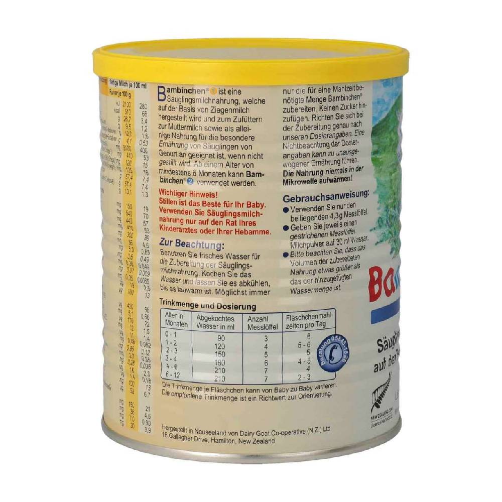 blauer-planet Bambinchen 1 Infant Formula 12 x 400 gr JETZT KAUFEN