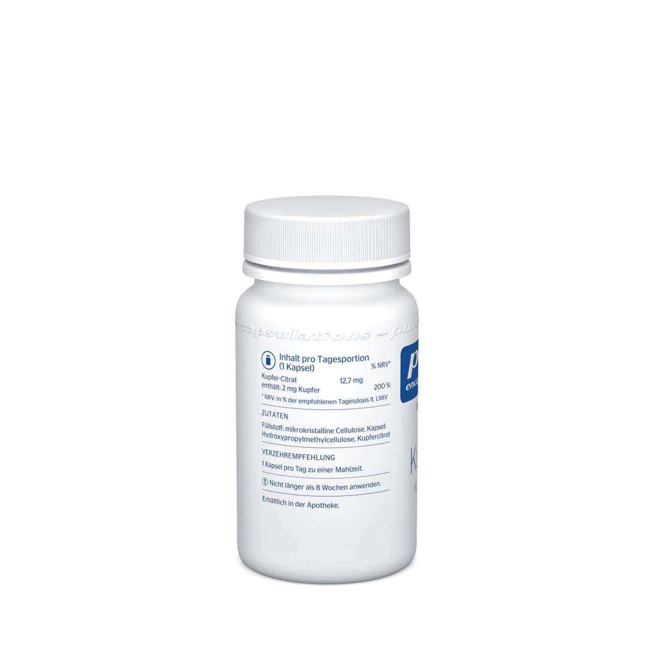 pure-encapsulations Pure Encapsulations Copper Capsules (Copper Citrate) 2mg - without Gelatine Fabrikladen