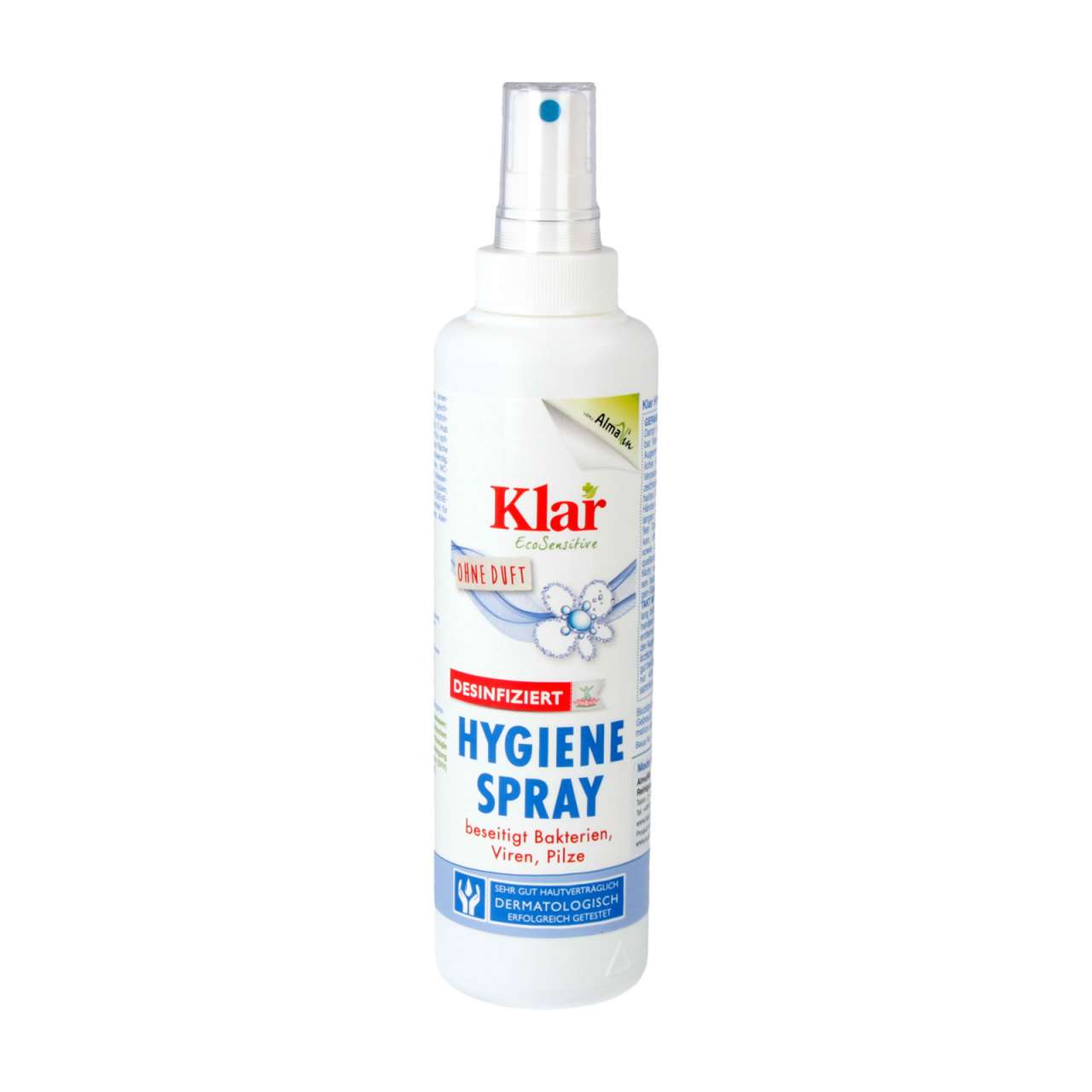 klar Disinfection spray without fragrances - Disinfection on the move Lagerräumung