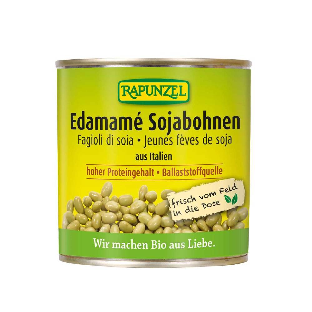 rapunzel Rapunzel Organic Edamamé Beans: Green soybeans in a 200g can Neuheiten