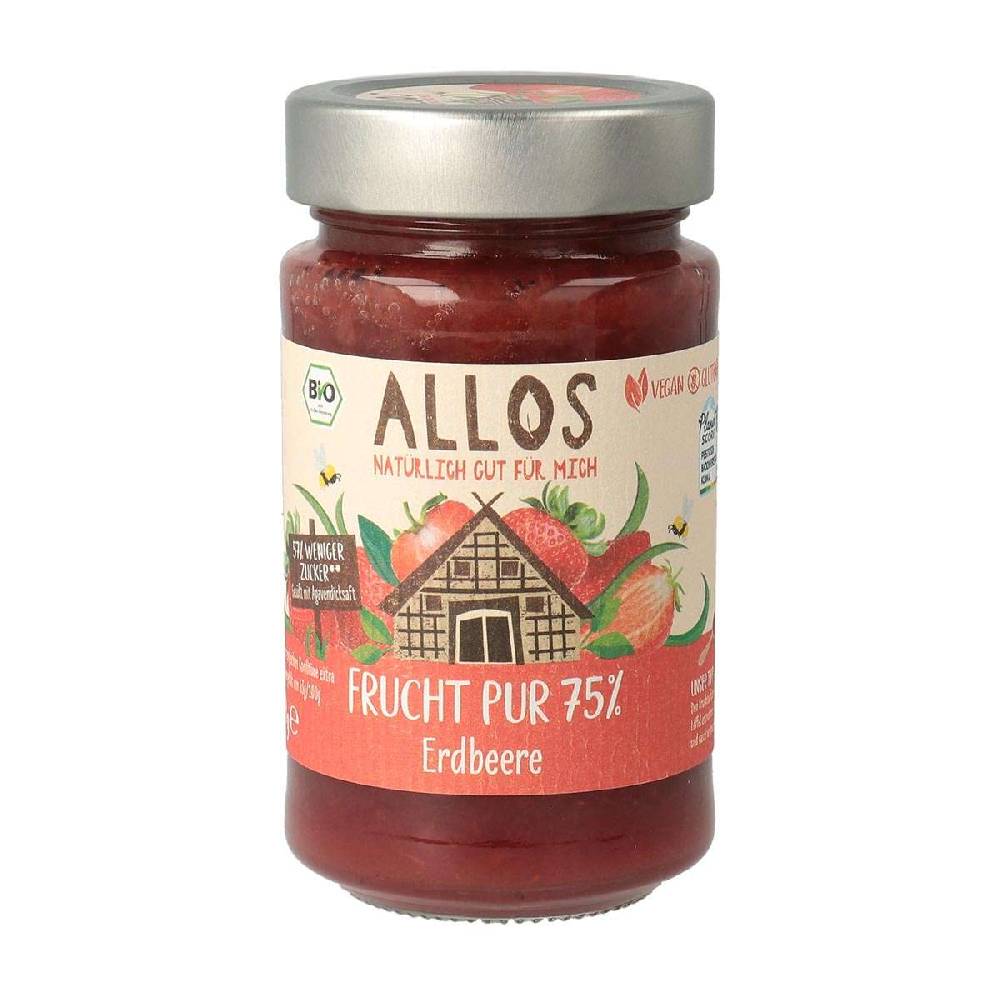 allos Allos fruit pure strawberry fruit spread with 75% fruit content Letzte 2 Tage