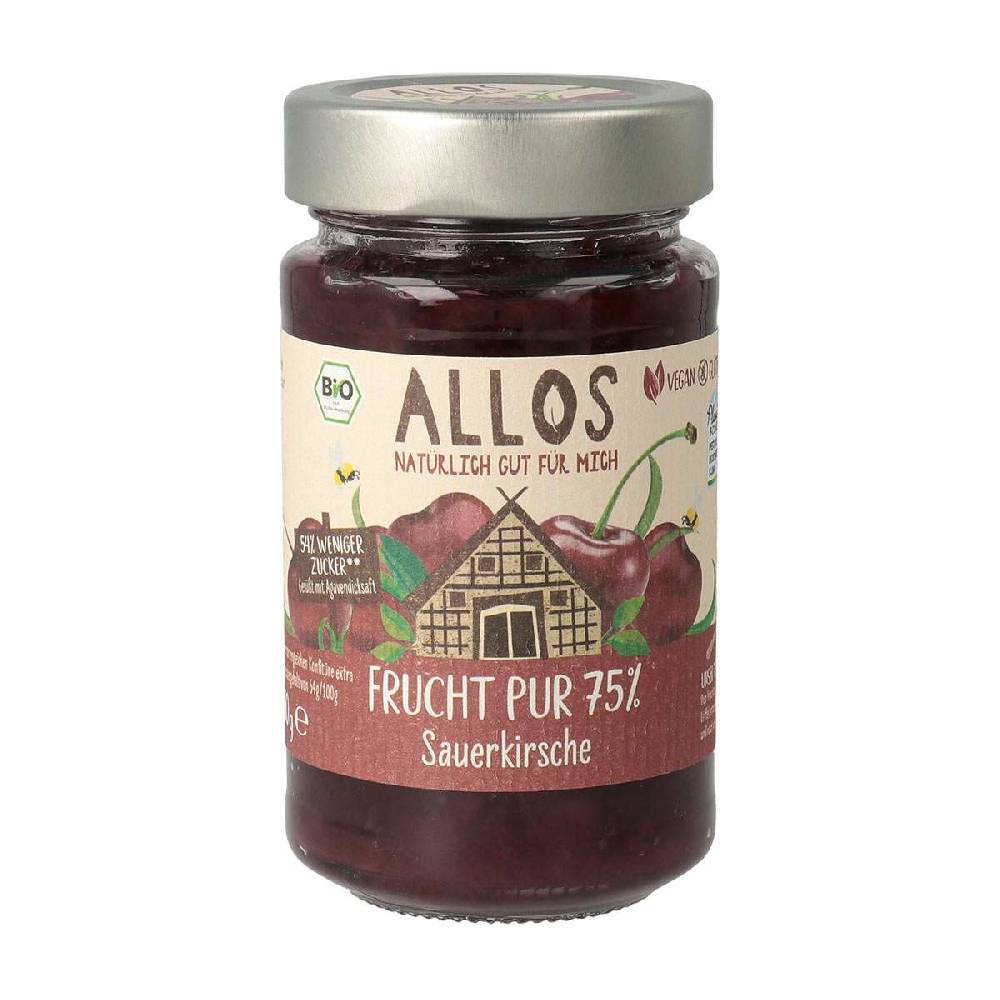 allos Allos Pure Fruit - Sour Cherry Fruit Spread - Organic & Vegan Fabrikverkauf