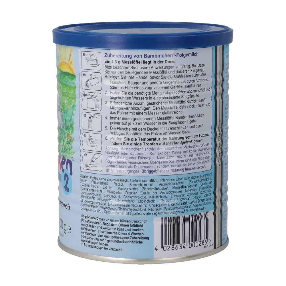 blauer-planet Bambinchen 2 Infant Formula 12 x 400 gr Blitzverkäufe