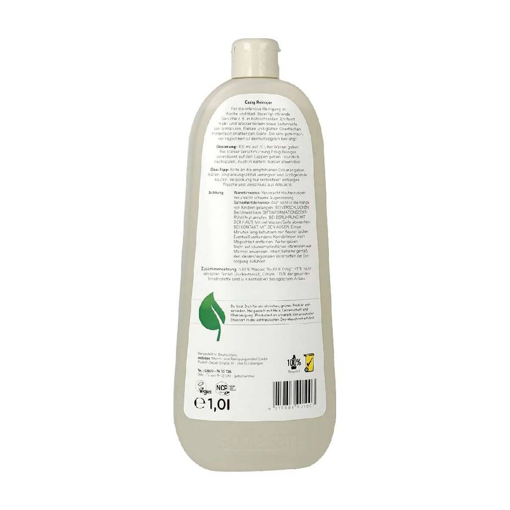 sodasan Vinegar cleaner for bath against odours - Bio cleaning agent vegan Sonderangebote