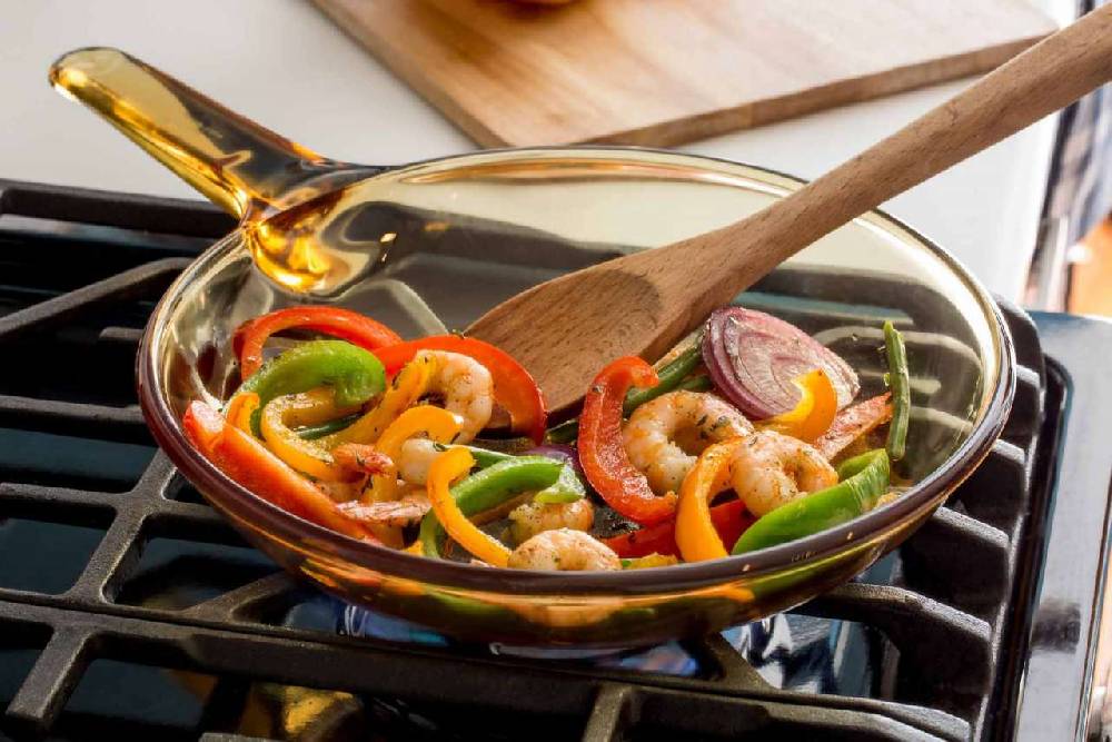 visions Visions Glass Pots and Pans - Set of 5 for Cooking & Serving Clearance-Verkauf