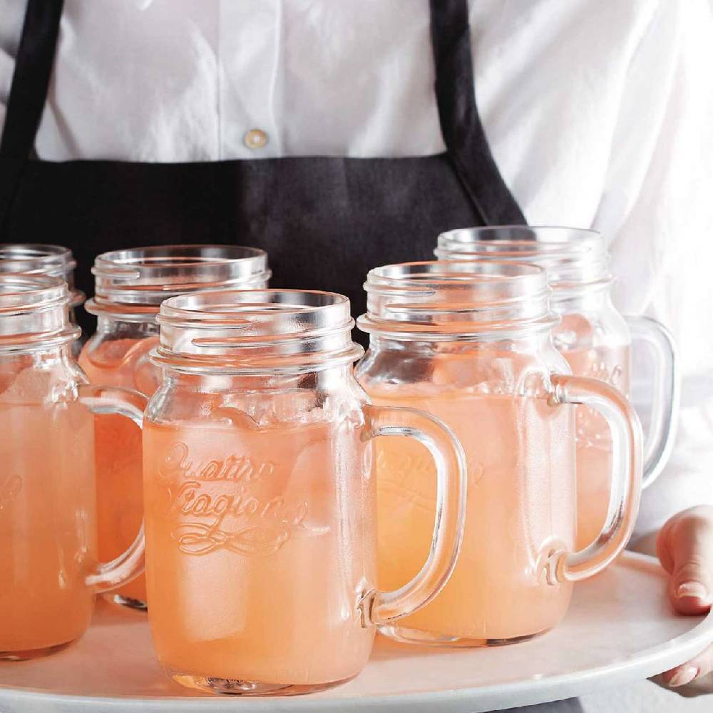 quattro-stagioni Quattro Stagioni Vintage Glass Jars with Lids & Handles 400ml Online