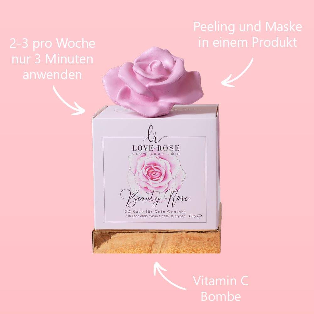 Love Rose Cosmetics Beauty Rose - 2in1 peelende Maske Bis zu 60% Rabatt