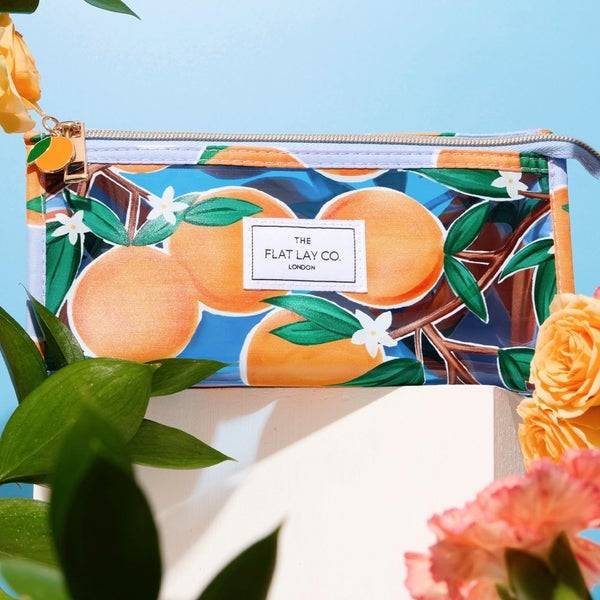 The Flat Lay Co. Open Flat Makeup Jelly Box Bag - Mediterranean Oranges Vatertagsangebot
