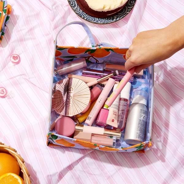 The Flat Lay Co. Open Flat Makeup Jelly Box Bag - Mediterranean Oranges Vatertagsangebot