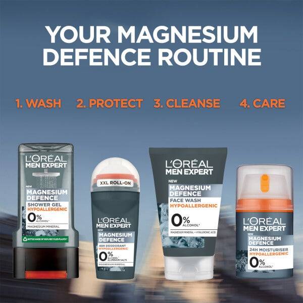 L'Oréal Paris Men Expert Magnesium Defence Hypoallergenic 48 Hour Roll-On Deodorant 50ml Zeitbegrenzte Promotion