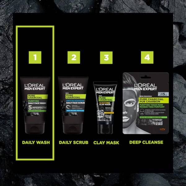 L'Oréal Paris Men Expert Pure Carbon Purifying Daily Face Wash 100ml im Angebot