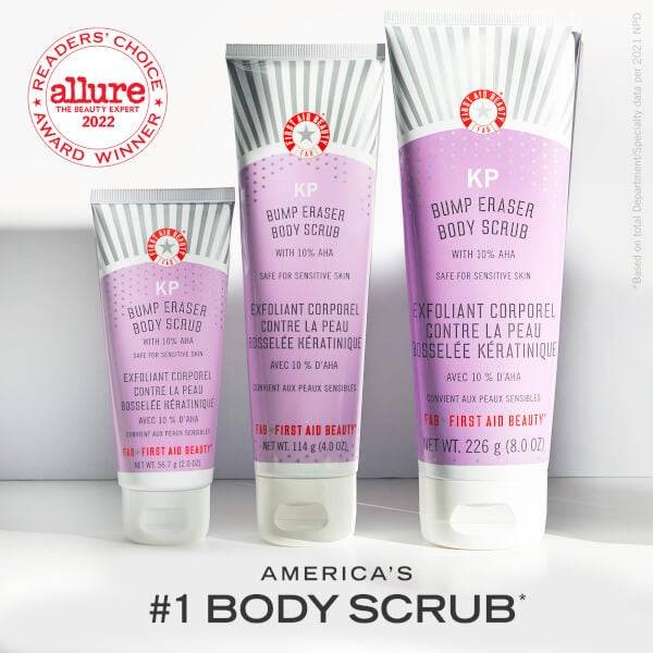 First Aid Beauty KP Bump Eraser Body Scrub with 10% AHA 226g Kostenloser Versand international