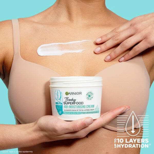 Garnier Body Superfood, Moisturising and Soothing Body Cream, Aloe Vera and Magnesium 380ml Speichern exportieren