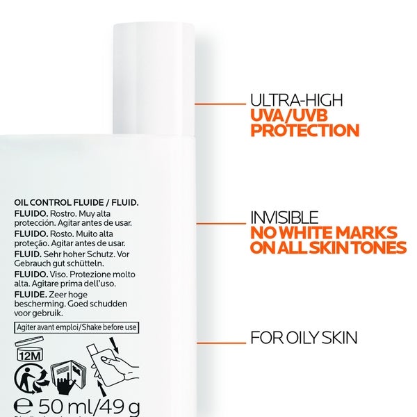 La Roche-Posay Anthelios Oil Control Fluid SPF50+ for Oily Blemish-Prone Skin 50ml Nur für heute