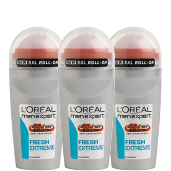 L'Oreal Paris Men Expert Fresh Extreme Deodorant Roll-On (50 ml) Trio Exklusivangebot