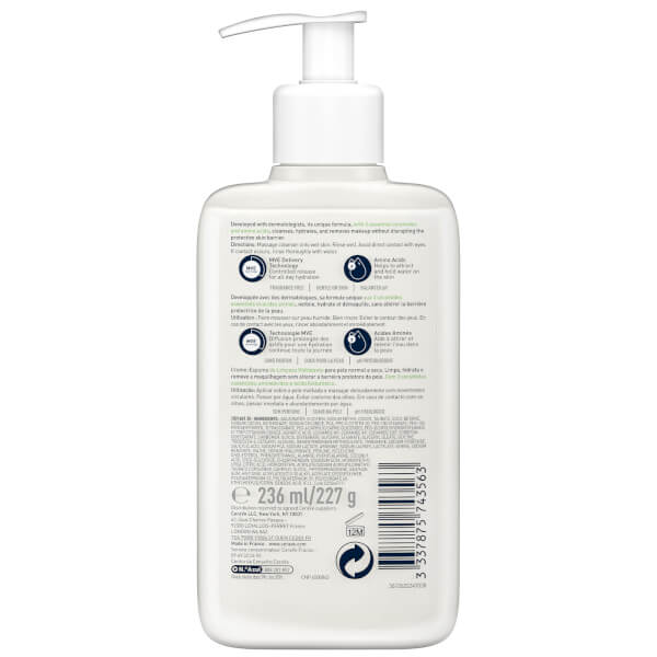 CeraVe Hydrating Cream-to-Foam Cleanser with Amino Acids for Normal to Dry Skin 236ml 50% Rabatt mit kostenlosem Versand
