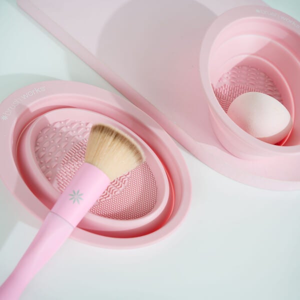 brushworks Silicone Makeup Brush Cleaning Bowl Riesige Ersparnisse