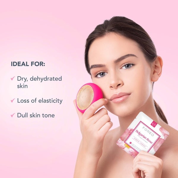 FOREO Bulgarian Rose UFO Moisture-Boosting Face Mask (6 Pack) 50% Rabatt für begrenzte Zeit