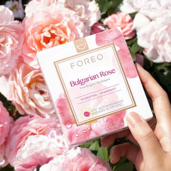 FOREO Bulgarian Rose UFO Moisture-Boosting Face Mask (6 Pack) 50% Rabatt für begrenzte Zeit