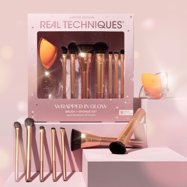 Real Techniques Wrapped In Glow Brush + Sponge Set Bis zu 60% Rabatt