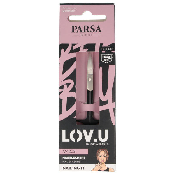 Parsa Beauty PARSA Beauty LOV.U Nagelschere gebogen, schwarz Sonderangebot der Fabrik