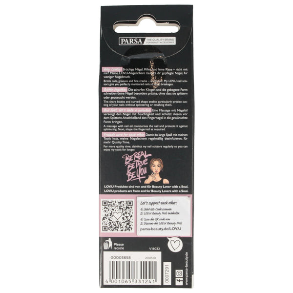 Parsa Beauty PARSA Beauty LOV.U Nagelschere gebogen, schwarz Sonderangebot der Fabrik