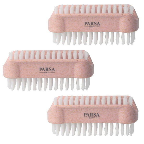 Parsa Beauty 3er Pack PARSA Beauty Nature Love Nagelbürste Handwaschbürste, doppelseitige Nagelbürste in rosa Valentinstagsangebot