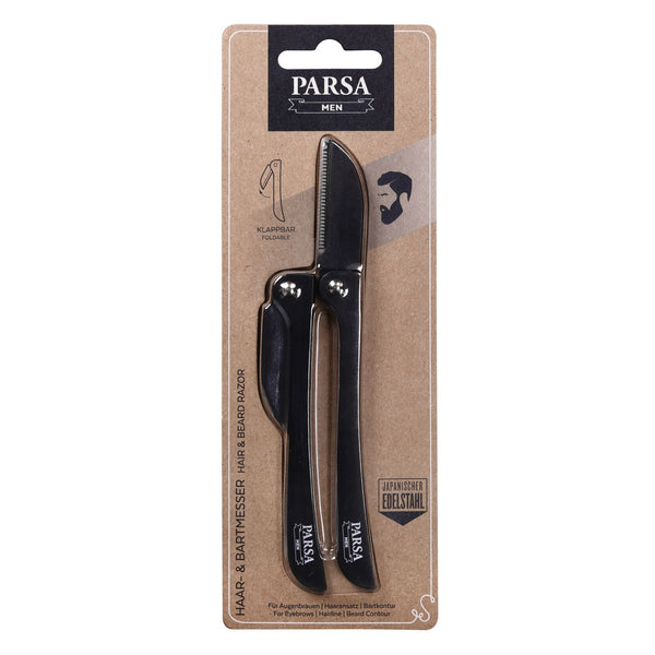 Parsa Beauty PARSA Men Haar- und Bartmesser, 2er Set klappbar japanischer Edelstahl Tägliche Deals