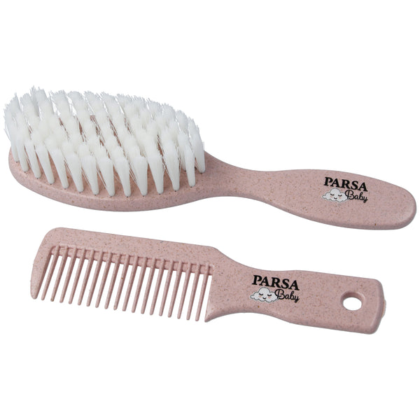 Parsa Beauty PARSA Baby Pflegeset, Bürste und Kamm, Rosa Letzte 3 Tage