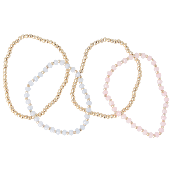 Parsa Beauty That's me by PARSA Beauty Armbandset in gold mit blauen und rosanen Perlen 50% Rabatt mit kostenlosem Versand