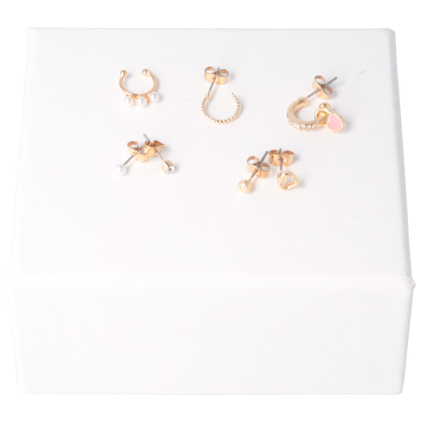 Parsa Beauty That's me by PARSA Beauty Mehrfachohrstecker in Gold mit Perlendetails Clearance-Verkauf