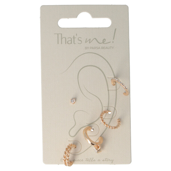 Parsa Beauty That's me by PARSA Beauty Mehrfachohrstecker mit Strass in Gold Speichern exportieren