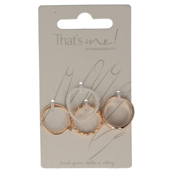 Parsa Beauty That's me by PARSA Beauty Ringset in Gold mit zeitlosen Design Rabatte dieses Monats