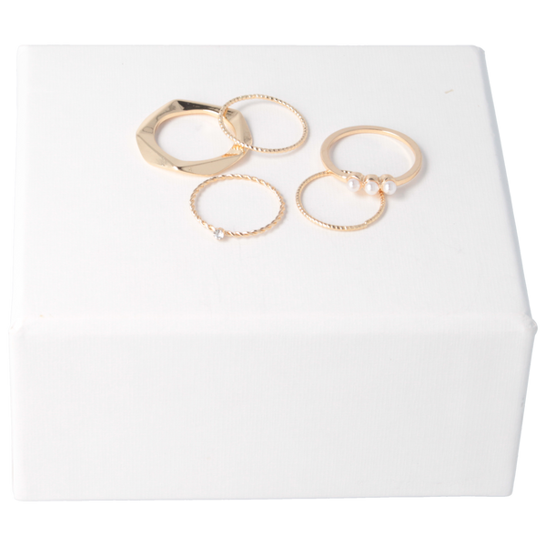 Parsa Beauty That's me by PARSA Beauty Ringset in Gold mit Perlendetails Outlet
