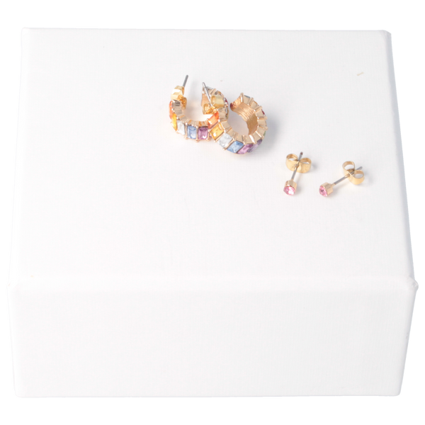 Parsa Beauty That's me by PARSA Beauty Ohhring-Set mit Goldenen Strass Creolen und passenden Steckern Fabrikverkauf