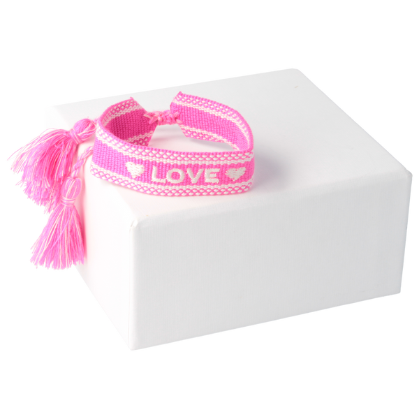 Parsa Beauty That's me by PARSA Beauty Stoffarmband in Pink mit Love Schriftzug Kostenloser Versand