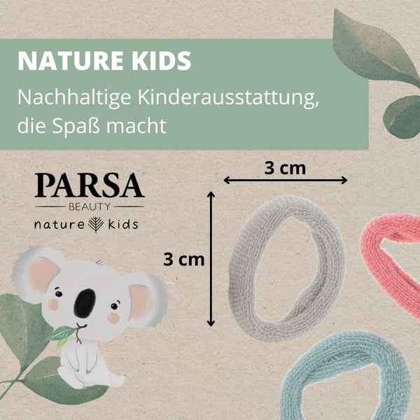 Parsa Beauty PARSA Beauty Nature Kids Haargummi gerippt mit Bambusviskose, 9 Stk Zeitlich begrenztes Angebot